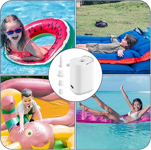 Pompa ad Aria Elettrica, ultra piccola pompa elettrica con 4 Ugelli Pompa portatile ricaricabile,per campeggio, trekking, backpacking - Ysert