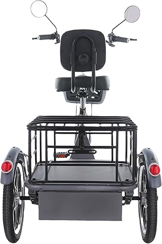 cysum Triciclo Elettrico Pieghevole, 16 pollici Tricycle E Bike per adulti uomo donna, bici elettrica da carico, batteria da 48 V 22 Ah, bici elettrica a 3 ruote - Ysert