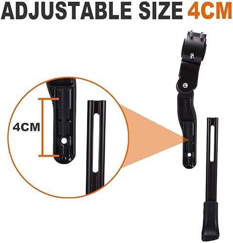 Cavalletto per Bici, Regolabile Alta qualità Alluminio Lega Cavalletto Laterale per 24”-28” Mountain Bike, Bici da Strada, Biciclette, MTB Bici - Ysert
