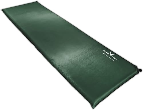 Black Crevice Materassino autogonfiabile, materassino autogonfiante, per esterni, materasso gonfiabile, materasso da campeggio, robusto materassino autogonfiabile, dimensioni: 200 x 60 cm - Ysert
