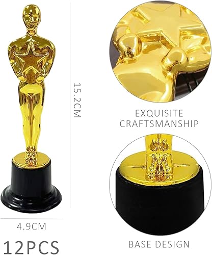 12 Trofei Golden Man, Regali Premio, Trofei Per Bambini, Trofei Del Vincitore, Souvenir Trofei, Adatti A Varie Attività Competitive Nelle Scuole E Nelle Comunità - Ysert
