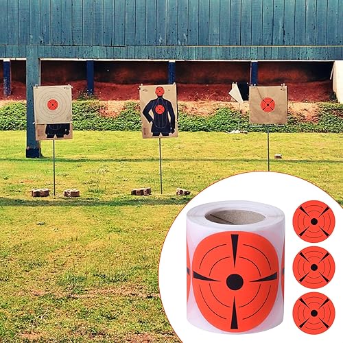 200 Pezzi 3 Pollici Bersagli di Tiro Reattivi Bersaglio Autoadesivo Target Pasters Adesivi per Bersagli Rotonda Rotolo di Bersaglio Bersagli Reattivi per Addestramento al Tiro (Rosso) - Ysert