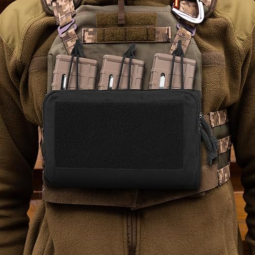 Bustina di amministrazione tattica Mag,Pochette Molle tripla aperta sulla parte superiore con 3 toppe a ganci e fibbie per Mag 223/5.56 - Ysert
