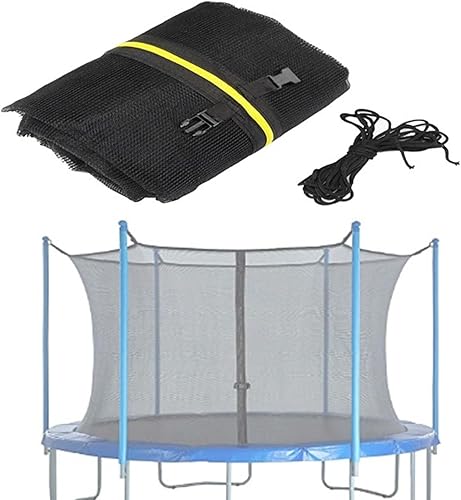 Rete di Sicurezza di Ricambio per Trampolino Rotondo, con Cinghie Regolabili, Cerniera, Fibbia di Protezione (Solo Rete) - Ysert