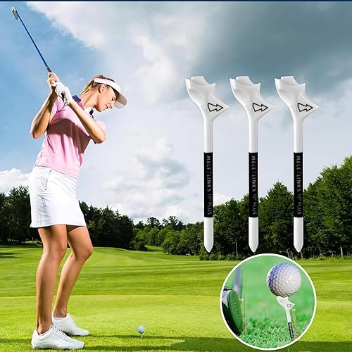 Flightpath, 10 tee da golf, infrangibili a 10°, in plastica, a basso attrito e resistenza, in plastica, per aumentare la distanza - Ysert