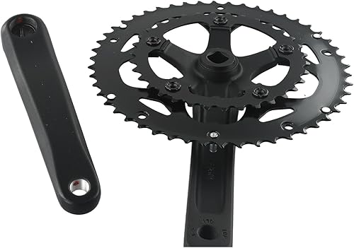 Guarnitura per bicicletta quadrata da 170 mm, doppia lama 34/50T, per bici da corsa, in alluminio, compatibile con 9/10/11 (tipo B) - Ysert