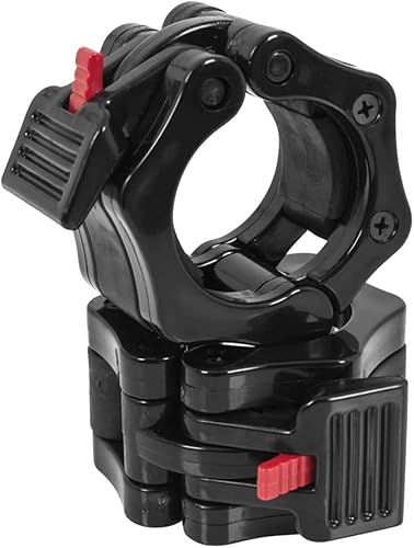 GORILLA SPORTS® Morsetti per Bilanciere - 2 Pezzi, Sgancio Rapido, per Bilanciere Olimpico, 50mm - Morsetto Collare, Fermagli, Collari, Chiusure Manubri, Blocca Dischi, Sollevamento Pesi - Ysert