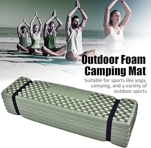 Tappetino Pieghevole in Schiuma, Resistente Materassino Pieghevole in XPE Materassino Impermeabile dal Design Ultraleggero per Yoga, Campeggio, Picnic(Verde) - Ysert