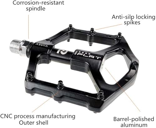 Pedali Antiscivolo in Lega di magnesio Easy MTB/Mountain Bike/Bici da Strada/City Bike/Pedali per Ciclismo/BMX Pedali per Biciclette con Fuso in Acciaio CR-Mo - Ysert