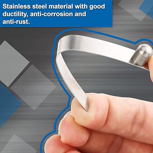 Clip a molla per palo della tenda, 6 mm, clip a molla per kayak, 8 pezzi, in acciaio inossidabile, clip a molla per tenda da campeggio, kayak, pagaia - Ysert