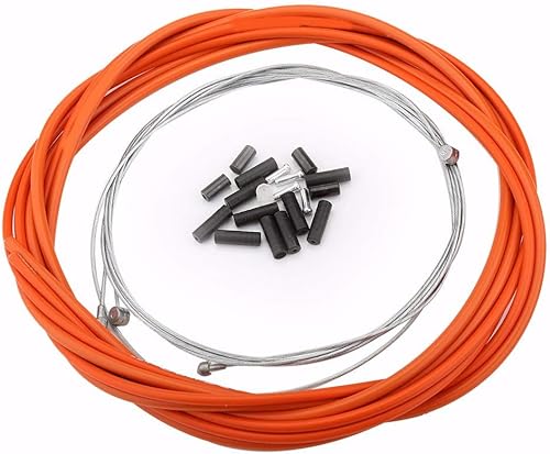 Set di Cavi Freno Bicicletta, Cavo Freno Bici Set di Cavi Freno Cavo Freno Bici MTB Bici da Strada Accessori di Ricambio (Arancione) - Ysert