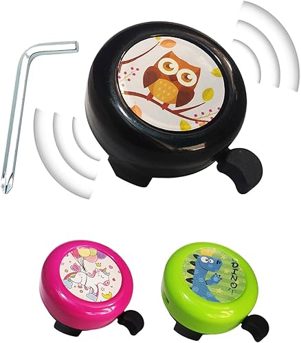Campanello Bici Bambino, Campanello Bicicletta Per Bicicletta Per Ragazzi/Ragazze, Campanello Bici Unicorno Rosa, Mini Campanello per Bicicletta, Suono Forte, Per La Maggior Parte Delle Biciclette - Ysert