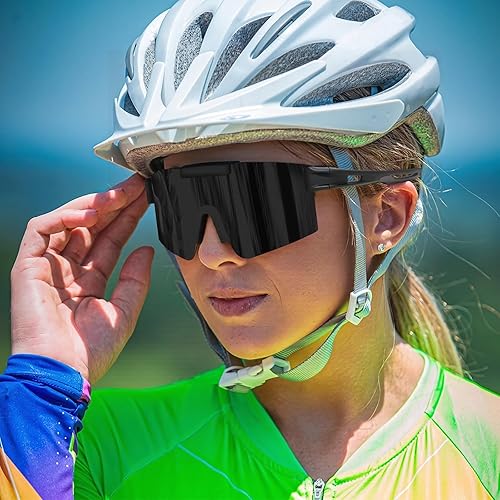 Occhiali Ciclismo Uomo Veloci Occhiali da Sole Uomo Donna Polarizzati UV400 per Sportivi Running Bici Mountain Bike Sci Moto - Ysert