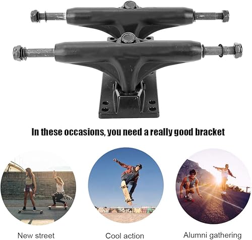 Alomejor 2Pz Skateboard Trucks, Bracke del Ponte da Skateboard Professionale Skateboard Belt Drive Truck per Longboard, Non Includere Le Ruote - Ysert