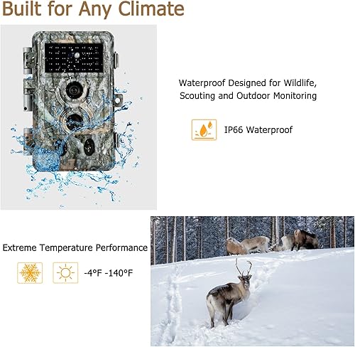 Telecamera da Caccia 32MP 1296P Video con IR 36pcs LEDs Distanza di Visione Notturna 90 piedi, 120° Grandangolo Impermeabile IP65 per la Caccia - Ysert