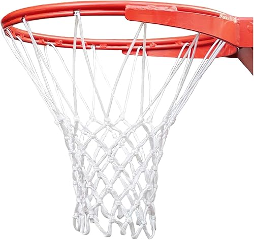 Rete da basket – Rete da basket leggera di ricambio standard, in nylon, per bambini e adulti, per interni ed esterni, resistente, per lezioni PE, stadi - Ysert