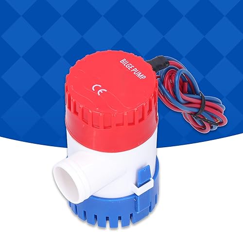 Pompa di Sentina SemiAutomatica Elettrica Piccola Pompa Sommergibile Potenza Fornire 12V/24V 350/500/750/1100GPH (DC12V 750GPH) - Ysert