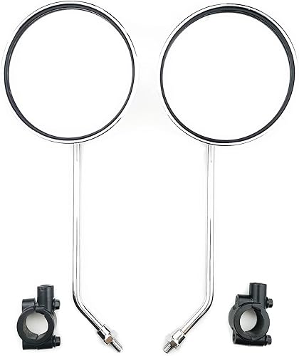 Manubrio per bicicletta specchietto retrovisore universale, regolabile, girevole, specchio trasparente per mountain bike, bici da strada, moto elettrica, scooter elettrico, con 8 mm, base di - Ysert