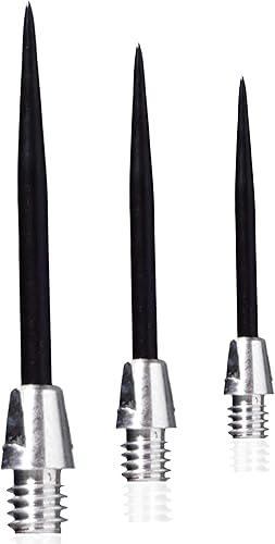 Best Sport 3-Piece Steel, Punte per Freccette in Acciaio, 3 Pezzi, Colore: Nero Unisex-Adulto - Ysert