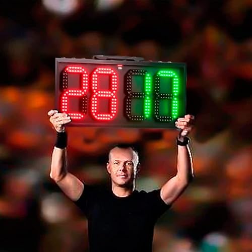 Tabellone segnapunti per sostituzioni di Calcio, tabellone segnapunti elettronico a LED, tabellone per sostituzioni elettroniche per Calcio su Un Lato, Attrezzatura per Giochi di Allenamento - Ysert