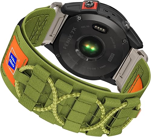 Cinturino per Fenix 6X Pro, 26mm Nylon Cinturino per Fenix 7X/Fenix 6X/Fenix 7X Pro/Fenix 5X/Fenix 5X Plus/Fenix 7X Solar/Fenix 3/Fenix 3 HR/3 Sapphire/Fenix 7X Sapphire Solar/D2 Delta PX - Ysert