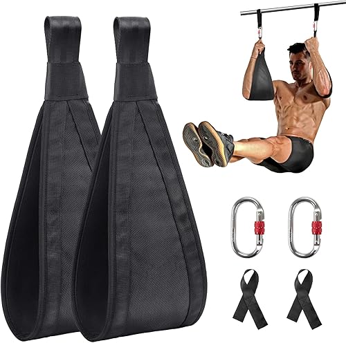 DASKING Cinghie Addominali 2, Ditta Fitness Ab Straps, Abdominal Slings da Appendere per Barra Trazioni, AB Cinghie per Allenamento Addominali, Sollevamento Gambe, Potenziamento Muscolare - Ysert