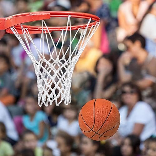 Rete da basket – Rete da basket leggera di ricambio standard, in nylon, per bambini e adulti, per interni ed esterni, resistente, per lezioni PE, stadi - Ysert