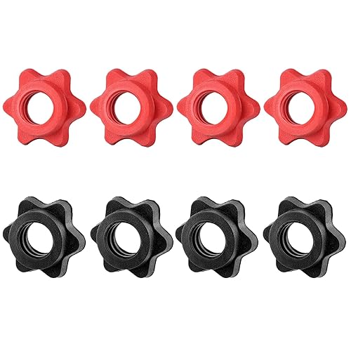 4 pz bilanciere Spinlock collare bilanciere esagonale dado di blocco collare vite per sollevamento pesi manubri - Ysert
