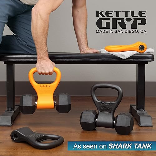 KETTLE GRYP - L'originale - Come visto su Shark Tank Converte i tuoi manubri in kettlebell - Made in USA - Impugnatura per manubri - Ysert