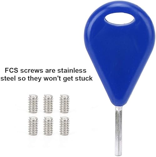 Vbest life Accessori per tavola da Surf Chiave per Pinna da Surf Chiave per timone + Set di Viti, per Attrezzatura Surf FCS Fins(Blu) - Ysert