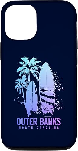 Custodia per iPhone 12/12 Pro Outer Banks North Carolina Surf Vintage Surf Board Surfer - Ysert