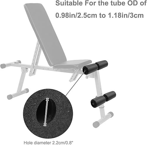Set di Rulli per Piedini in Schiuma da Una Coppia, Cuscinetti di Ricambio in Schiuma per L'accessorio Curl per L'estensione delle Gambe della Panca Pesi - Ysert