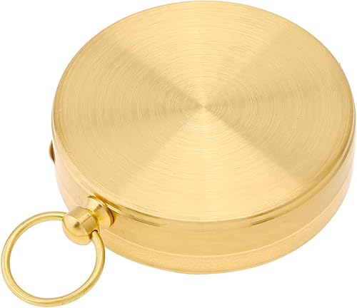 Bussola Militare in Metallo Mini Bussola di Navigazione Portatile in Rame, Impermeabile e Luminosa, Che Brilla al Nero, Multifunzionale Retro con Inclinometro per Escursioni - Ysert