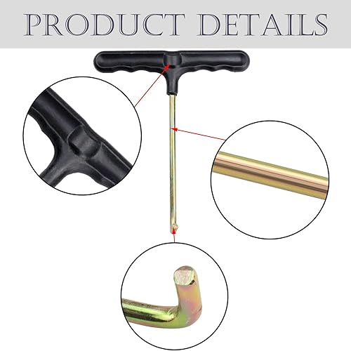 4 Pcs Trampolino Tools Molla Tirare T-Hook,Spring Puller Tool per Salto Trampolino Nero 4 Pezzi - Ysert