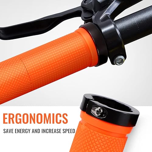 1 paio di manopole per manubrio bici BMX arancione - Ysert