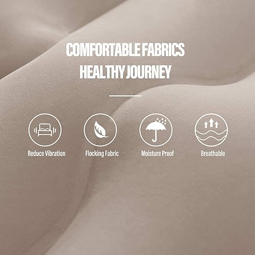 Ergocar Materassino Gonfiabile Gatto Fortunato Floccaggio Materasso Letto per Auto con Pompa per Il Campeggio, Escursionismo, Piscina, Spiaggia, Viaggiare (Grigio) - Ysert