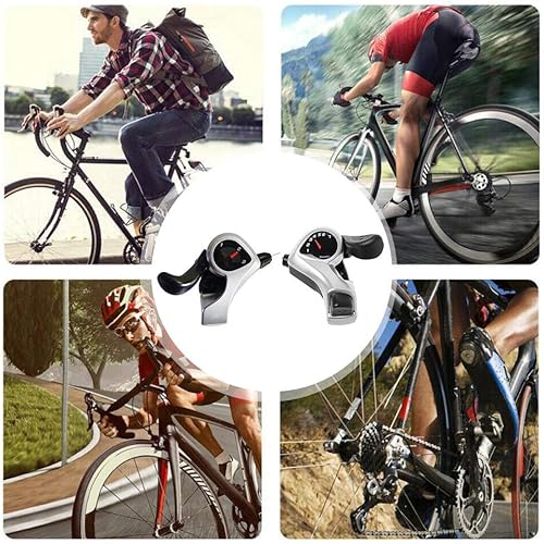 Set di leve del cambio per bicicletta, 3 x 6/7 velocità, accessori per mountain bike, bici da città, bici da strada, bici pieghevole (3 x 6 velocità) - Ysert