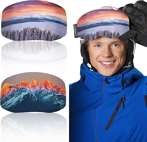 2 Pezzi Copri Maschere da Sci Portabilità, Protezione da Graffi, Copertura per Occhiali da Sci, Taglia Unica, Compatibile con Tutti Gli Occhiali - Ysert