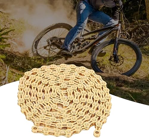 Catena per Bici, Catena a 10 velocità in Acciaio al Carbonio Ad Alta Resistenza 116 Maglie Parti di Ricambio per Mountain Bike - Ysert