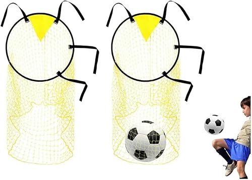 Rete da Calcio,Bersaglio Porta da Calcio,Bersagli da Calcio con Contenitori Superiori, Porta da Calcio da 60Cm Rete da Calcio con Cinghie Regolabili,Bersaglio da Lancio Bambini Adulti - Ysert