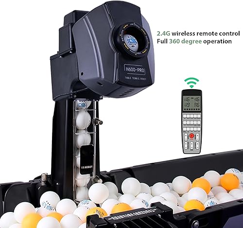 Robot da Ping Pong, 50W Macchina Automatica per Palline da Ping Pong con Rete per la Raccolta delle Palline per Allenamento, 36 Diverse Palline Rotanti - Ysert