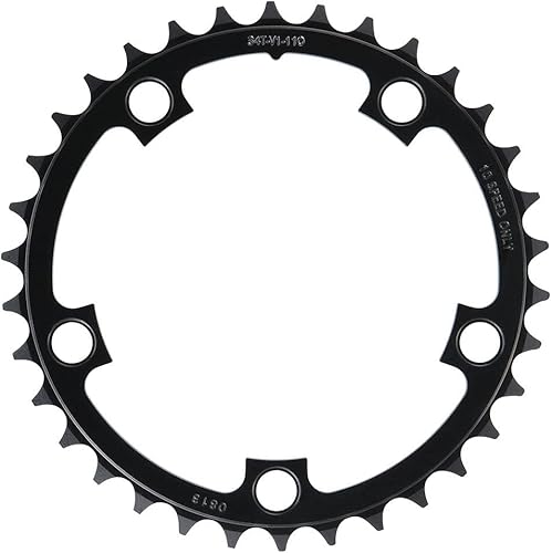 SRAM Corona stradale, 34t 5 bulloni 110 mm BCD in alluminio (50-34) - nero, 3 mm - Ysert