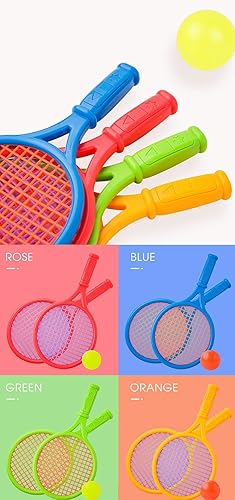 Racchetta da tennis in plastica giocattolo per bambini sport all'aria aperta racchetta da tennis giocattolo da spiaggia interattiva (verde) (Verde) - Ysert