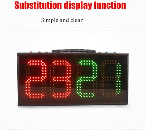 Tabellone segnapunti per sostituzioni di Calcio, tabellone segnapunti elettronico a LED, tabellone per sostituzioni elettroniche per Calcio su Un Lato, Attrezzatura per Giochi di Allenamento - Ysert