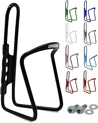 Portabottiglie per bicicletta, verde, in alluminio, extra rinforzato, per bici da corsa, mountain bike, bici da trekking, bicicletta per bambini, universale, adatto per bevande con viti di montaggio - Ysert