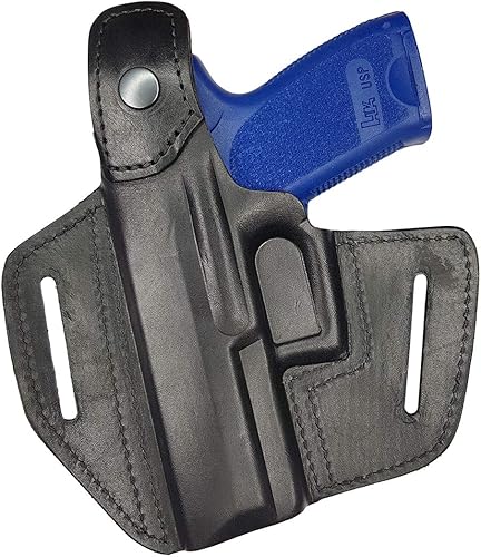 VlaMiTex B19 Fodero da estrazione rapida per HK USP Compact P10 / HK P2000, per cintura, in pelle - Ysert