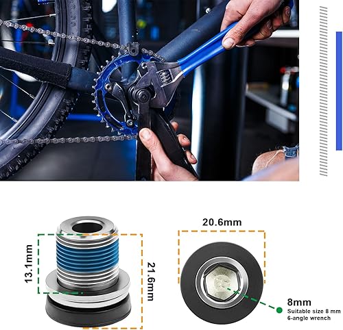 4 bulloni per pedivella per bicicletta M15 ISIS viti per pedivella compatibili con azionamenti Bosch E-Bike compatibili con azionamenti per bici elettriche Brose - Ysert