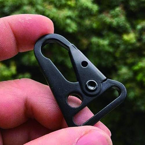 Tattico Moschettone, 12 Pezzi Moschettone in Tessuto, Moschettone Gear, Ganci per Clip Alpinismo, Moschettone Esterno, per Alpinismo, Campeggio, Escursionismo, Caccia, Tiro, Attività All'Aperto (Nero) - Ysert