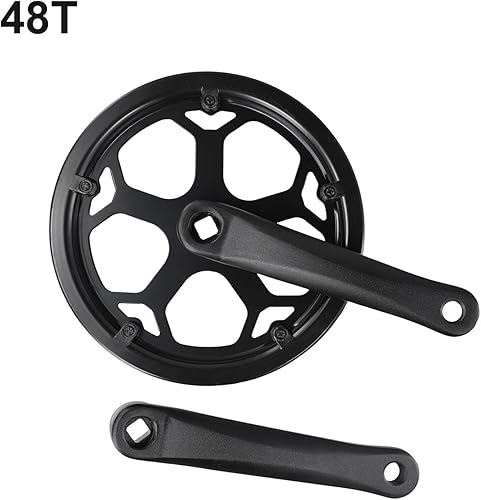 Guarnitura per bici da 170 mm, 40T/48T/52T, guarnitura quadrata conica per mountain bike a velocità singola (48T) - Ysert