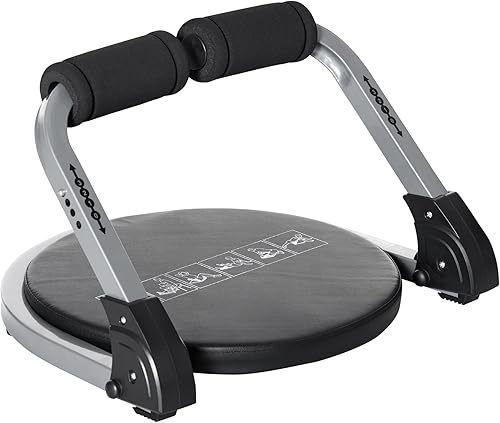 HOMCOM trainer addominale, multi-trainer pieghevole, dispositivo di allenamento con cuscino, allenamento addominale regolabile in altezza per la casa, max. 120 kg, acciaio, nero, 55 x 42 x 11-32 cm - Ysert